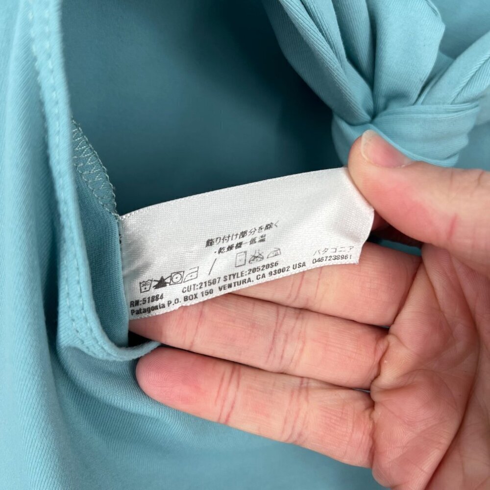 Patagonia Womens Athletic Morning Glory Dress Size M Blue Tie Back Halter Active - Picture 6 of 12